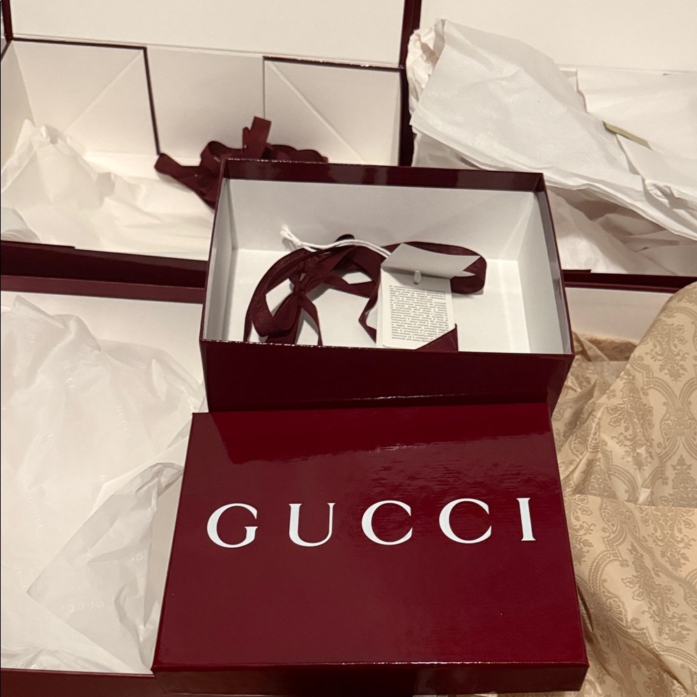 Gucci Maroon Decorative Box Set-4 Boxes - Picture 11 of 13